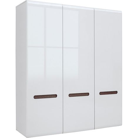 Armario 3 puertas Darrel Blanco lacado y Madera (1/5)