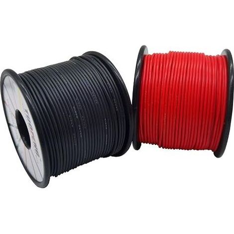 Electric Wire 22AWG Black Wire Red Wire Flexible Silicone Wire 22 Gauge Stranded Wire Tinned Copper Wire Spool (1/5)