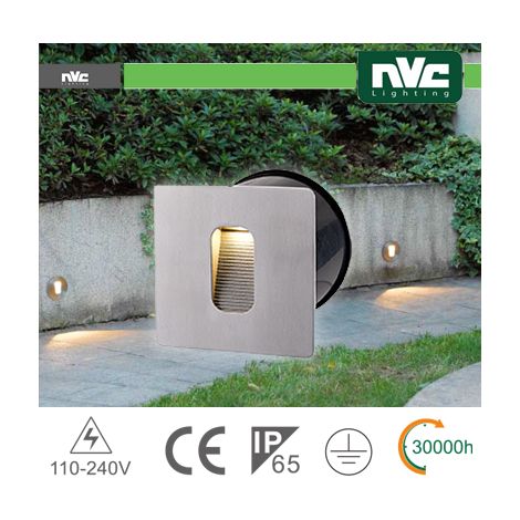 Segnapasso a parete Quadrato - 4W 3000K IP65