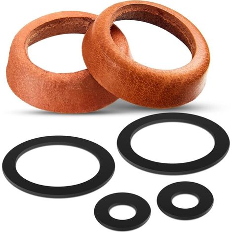 Hand pump spare parts sets, leather seal set type 75, leather sleeve and O-ring, piston sleeve for garden pump, hand pump, well pump, pump seal (75, cowhide) MUMU (1/4)