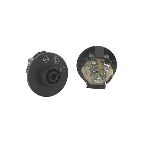 Contacteur à Clé 3 Positions, 6 Broches Adaptable Pour Machines Exmark Vantage, Toro Timecutter 2010 Et Tondeuses Grandstand. Re (1/2)