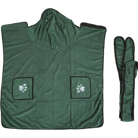 Peignoir pour chien, serviette Super absorbante, réglable, manteau de séchage pour animaux de compagnie, pour chat, intérieur et extérieur, S (1/5)