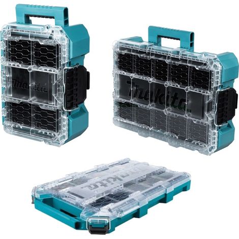 Makita 3 Piece MAKTRAK Organiser Set - Low Medium Deep Compact Storage Set (1/5)