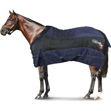 128 cm, Bleu et noir: Couverture de fosse thermo chaude rembourrée 300g et tissu extérieur 1200 deniers (1/5)