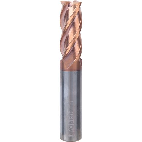 Fraise Finale - 12 mm Diamètre - 3 mm Pas - 12 mm Diamètre de Queue - 75 mm Longueur Totale - 4 Gorges - Revêtement Nano - 55 HRC - Pour Machines CNC (1/5)