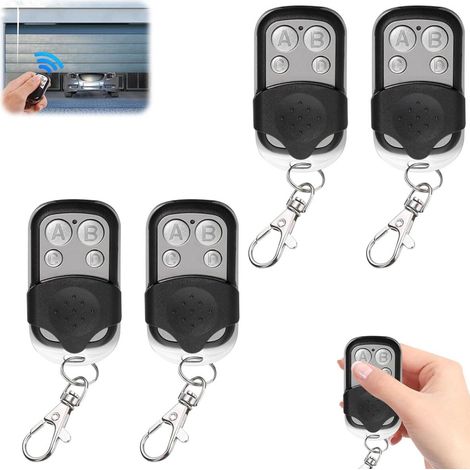 4 pièces - 433 MHz - Télécommande - Ouvre-porte de garage - Télécommande universelle pour porte de garage - Télécommande automatique pour porte de garage - Avec porte-clés - 4 canaux (1/5)