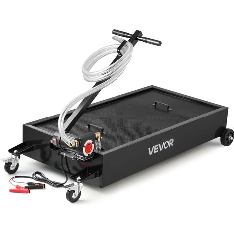VEVOR Bandeja de Drenaje de Aceite de Perfil Bajo 75,7 L, con Ruedas, Bomba Electrica y Manguera de 2,2 m, a Prueba de Fugas y Resistente a la Corrosión, para Automóviles y Vehículos Metálicos (1/5)