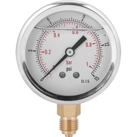 TS PGG604-1bar 1/4 BSP Y60 manomètre rempli d'huile radial pour l'industrie chimique des machines