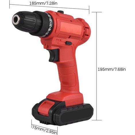 Jeffergarden Tournevis électrique portatif 3/8 pouce 21 V (1/5)