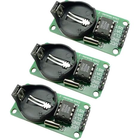 Module d'horloge en temps réel DS1302, avec batterie CR2032, module de composants électroniques de temps de mise hors tension (1/5)