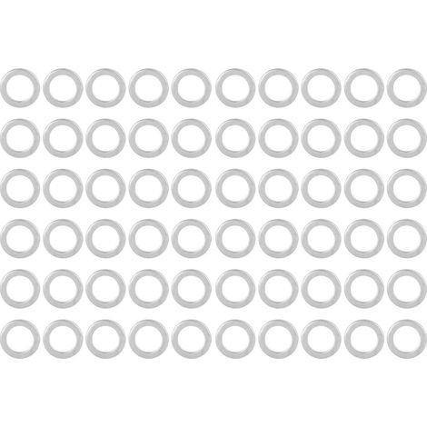60 rondelles plates en acier inoxydable, diamètre intérieur 6mm, extérieur 9mm, kit d'accessoires pour entretien 4807-0609-0250 (1/5)