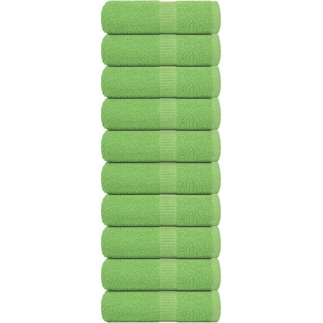 Serviettes d'invités FROGN 10 pièces vert pomme 30x50 cm 360 g/m²