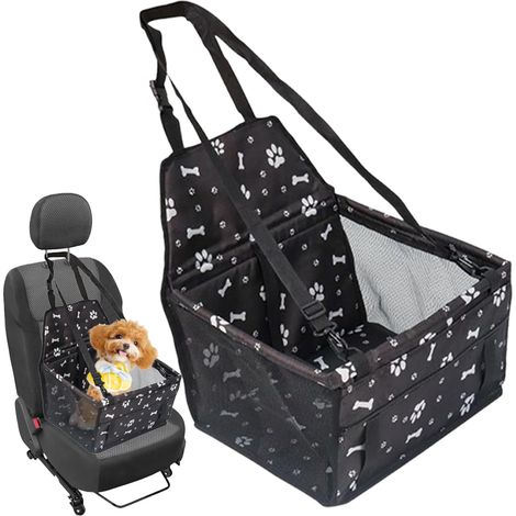 Siège de voiture pour chien, rehausseur portable, pour animal de compagnie, pliable, étanche, siège Oxford, 680 g, pour un transport sûr lors des trajets en voiture, des visites vétérinaires et des (1/5)