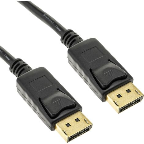 BeMatik - Câble Displayport 1080p FullHD pour transmission audio et vidéo numérique de 2 m couleur noir (1/5)
