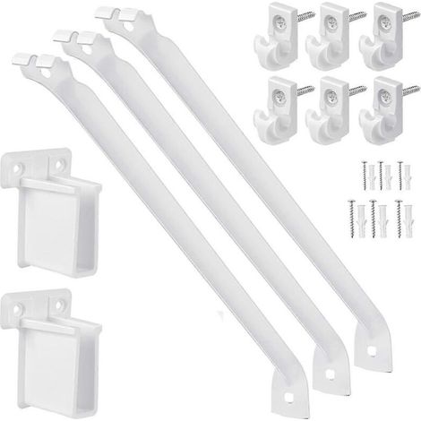 Lot de 12 supports d'étagère en fil métallique renforcé -