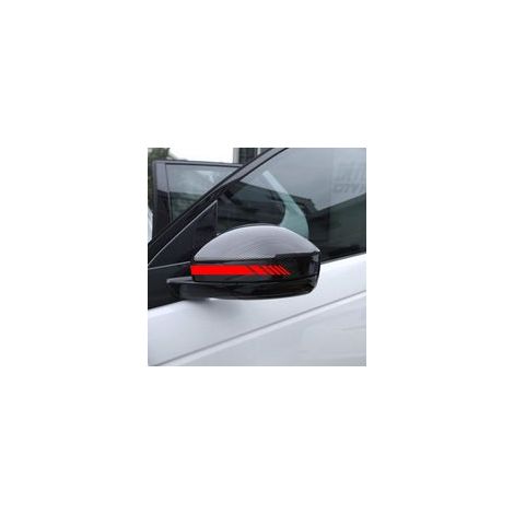 Autocollant Rétroviseur 6 Unités d'autocollants pour Rétroviseur de Voiture  Adhésif avec Différentes Largeurs Design Sport en Rayures  Autocollants pour Voiture (Rouge）
