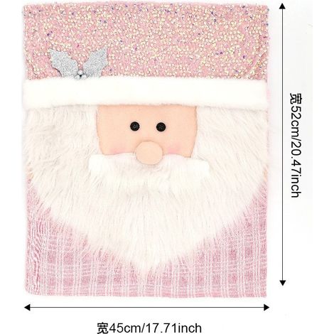 Décorations de Noël, housses de chaises avec chapeaux, housses de tabourets, housses de chaises en peluche, décoration intérieure européenne et américaine, mini foulards de Noël