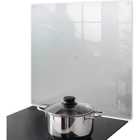 Protection murale cuisine en verre dépoli trempé pour plaque induction et cuisinière résistante chaleur humidité et facile entretien 50x50 (1/5)