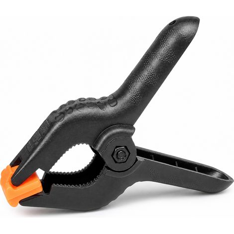 Pince ressort nylon antidérapante noire 4 pouces fixation rapide (1/5)
