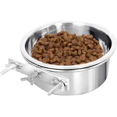 Bol d'eau pour chenil, Bol d'eau pour Chien d'extérieur - Bol pour Chien en Acier Inoxydable Bols d'alimentation muraux Confortables pour Animaux de Compagnie, Bol d'alimentation pour Animaux (1/5)