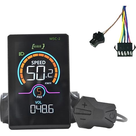 M5C-2 Afficheur LCD Bluetooth pour Vélo Électrique Électrique Compteur de Vitesse Scooter Électrique Panneau LCD UART pour Vélo Électrique de Montagne SM6PIN (1/5)