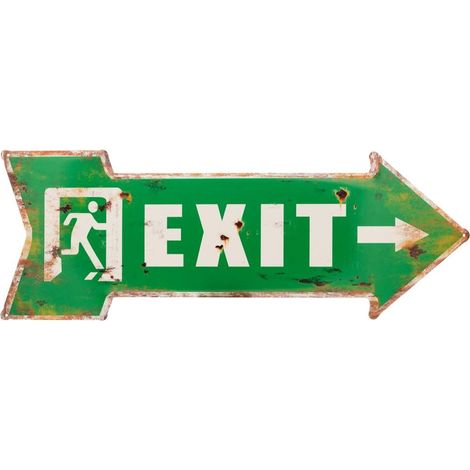Placa de pared de metal verde 70x25x1 (1/4)