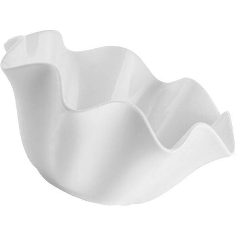 Bol à assaisonnement compatible avec les trempettes alimentaires, 1 pièce, assiette miniature en céramique blanche en forme de queue de poisson (1/5)