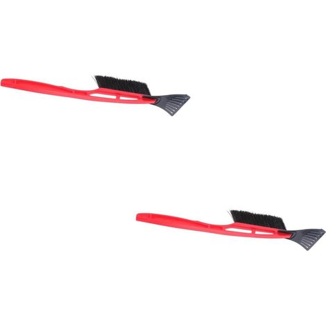 2 Pièces Pelle à Neige Glace De Pare-Brise Voiture Grattoir Brosse à Neige pour Voiture Brosse à Neige De Voiture Grattoir à Vitre Outils De Nettoyage 2 en 1 Plastique Balai (1/5)