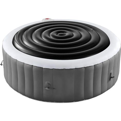 Housse de protection pliable pour jacuzzi gonflable d'extérieur (1,65 m) - Protection contre les débordements de pluie,noir (1/5)