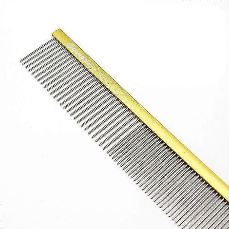Peigne de toilettage professionnel pour chiens, peigne en métal à dents longues et larges pour poils longs 2025 (1/5)