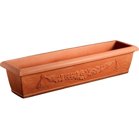 jardinière firenze-dimensions : env. 60 x 20 x 17 cm, en plastique terracotta (1/4)