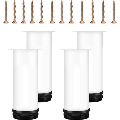 Pieds de Meubles Réglables 20CM4PCS Pied Table Reglable Hauteur d'armoire MeublesBlanche 20cm 4pcs Acier Inoxydable Métal (1/4)