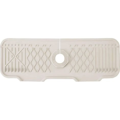 Protection anti éclaboussures d'évier en silicone 43, 2 x 15 cm, tapis de drainage efficace pour robinet d'évier, tapis de robinet ' antidérapant (1/5)