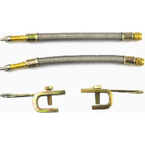Lot de 2 Extension Valve de Pneu, Pneu Valve Rallonge pour Pneu de Camion, Bus et Remorque, 18cm, Accessoires équipement extérieur (1/5)