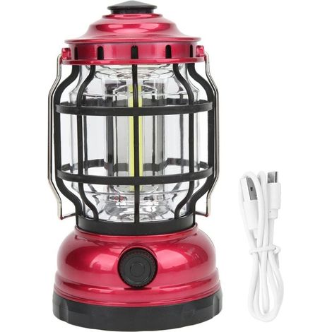 Lanterne solaire rechargeable USB - LED étanche - Idéale randonnée, pique-nique, extérieur - Autonomie longue durée (1/4)