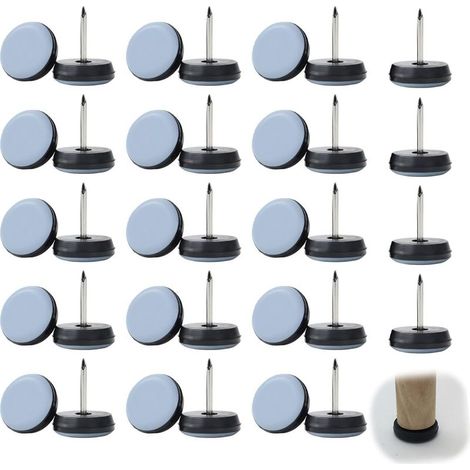 32 Pièces Patins en Téflon à Visser Ø 22mm, Patins pour Meuble en Téflon avec Vis pour Protection Efficace de Vos Meubles Chaises Sols Patin de Meubles pour Chaise Canapé Bureau Table (1/5)