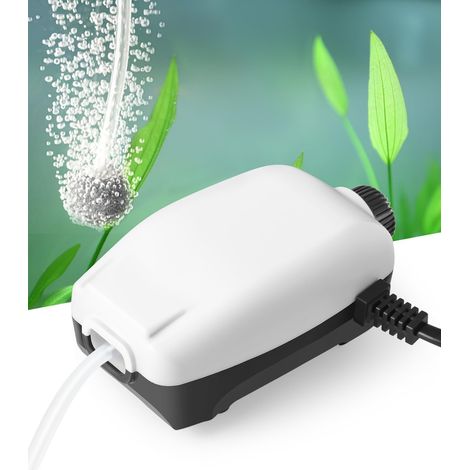 Pompe à air silencieuse nano 2W/2,5W pour aquarium, pompe à oxygène réglable, aérateur silencieux pour aquariums de 1 à 250 L (1/5)