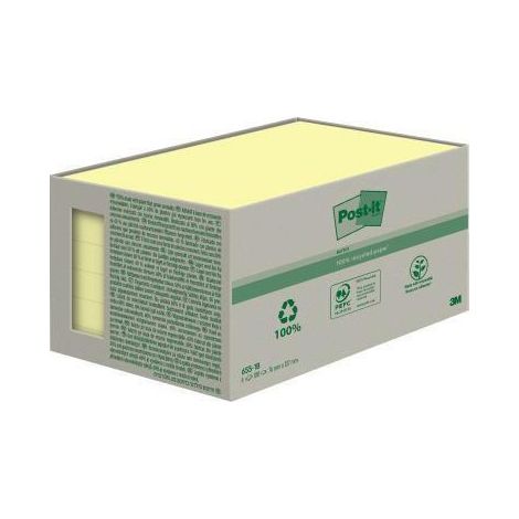 3M 6551B Post-it Rectangle Jaune 100 feuilles Auto-adhésif (1/4)
