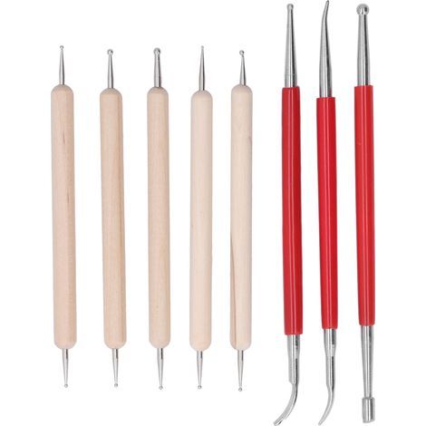 Doppelspitzen-Stift für Tonmodellierung, tragbares Präzisionsgravierwerkzeug zum Glätten und Modellieren (1/5)