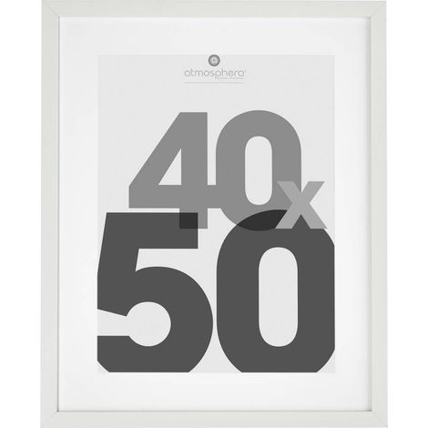 Portafoto in legno Eva bianco 40x50cm - Atmosphera créateur d'intérieur
