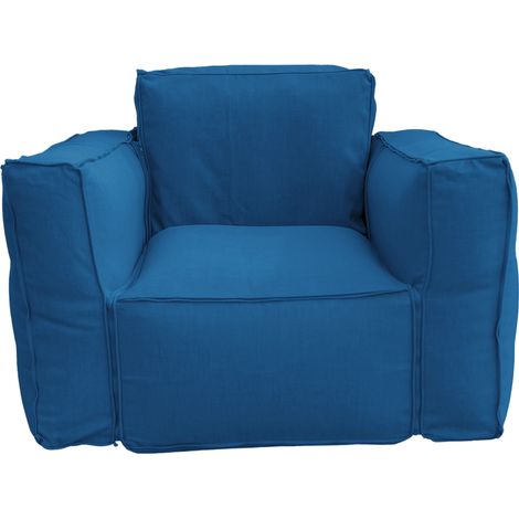 Canapé salon de jardin modulable 90x75x65cm Bleu pétrole (1/5)