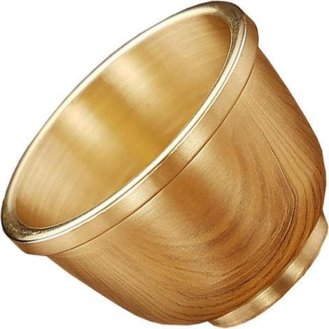 Buddhistischer Wasserbecher aus goldenem Kupfer, wiederverwendbares Opferaccessoire (1/5)