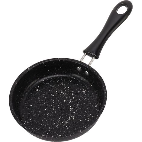 Poêle à frire en acier inoxydable avec poignée ergonomique, conduction rapide et uniforme, antiadhésive, idéale pour le bacon, les steaks et les oignons, 12 cm (4,7 pouces). (1/5)