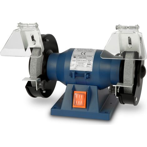 Esmeriladora banco 150mm doble piedra 150W con muela gruesa y fina taller EBERTH (1/7)
