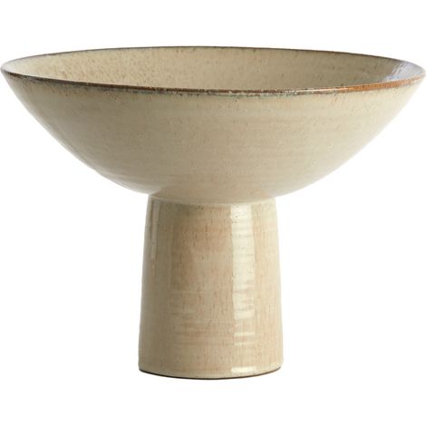 Light & Living Schale auf Fuß VASCO Keramik glänzend beige – (1/3)