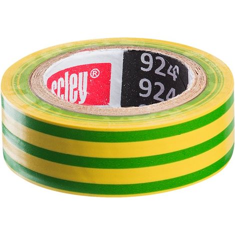 Scley 924 Ruban isolant électrique jaune et vert 19 mm x 10 m – Repérage des fils de terre