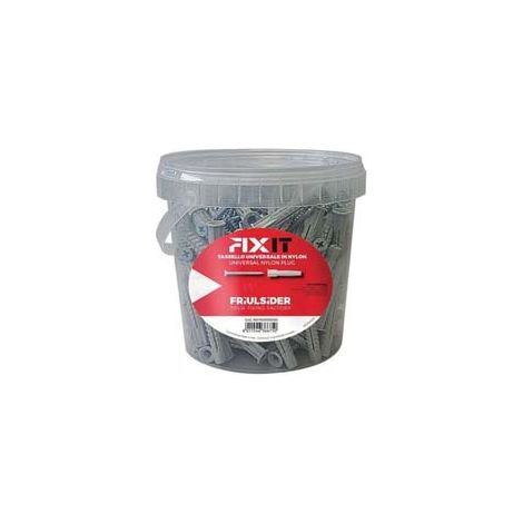 TASSELLO IN NYLON CON VITE TSP TRUCIOLARE PROMOPACK FIXIT- - ø mm.8x51 con vite TSP mm.5x60 secchiello pz.130 - 1 confezione FRIULSIDER