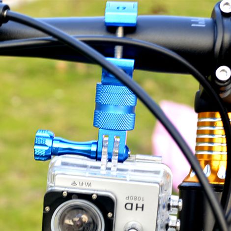 Support de caméra de vélo rotatif à 360° pour guidon, fixation pour caméra sport (1/4)