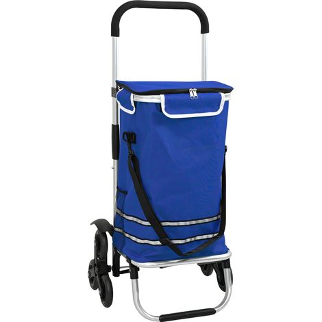 Shopping Trolley Folding Blue 47 x 39 x 100.5 cm Oxford fabric vidaXL (1/5)