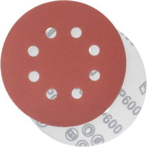 600 Schleifscheiben, Schleifscheiben, Körnung 125 mm, ideal zum Schleifen/Polieren/Entrosten, HSDPS5M100, Packung mit 100 Stück (1/4)